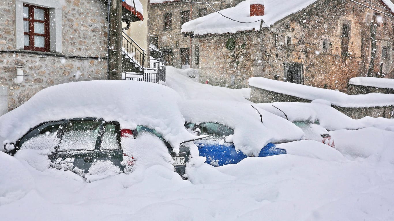 Schneefall in Spanien: Das Land hat derzeit mit winterlichem Chaos zu kämpfen.