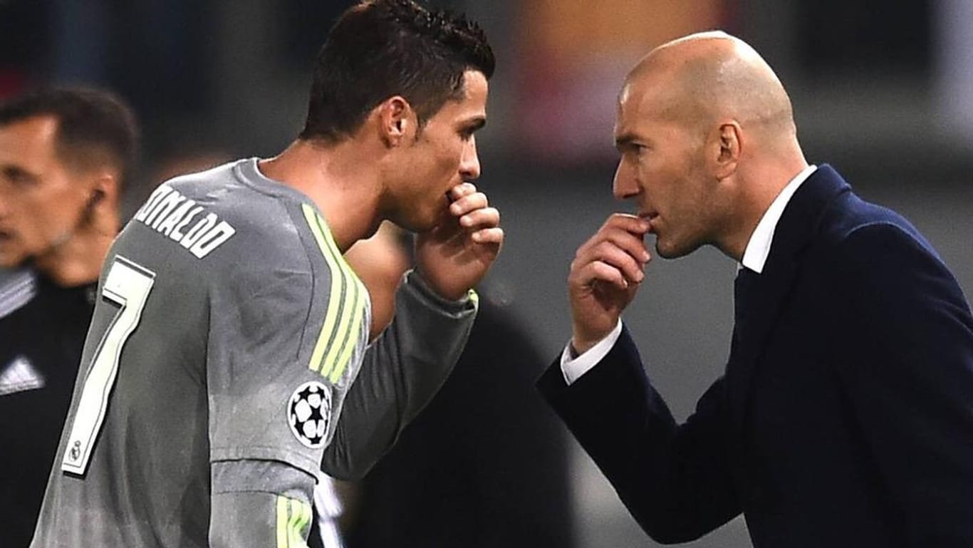Der Star und sein Trainer: Cristiano Ronaldo (li.) und Zinedine Zidane.