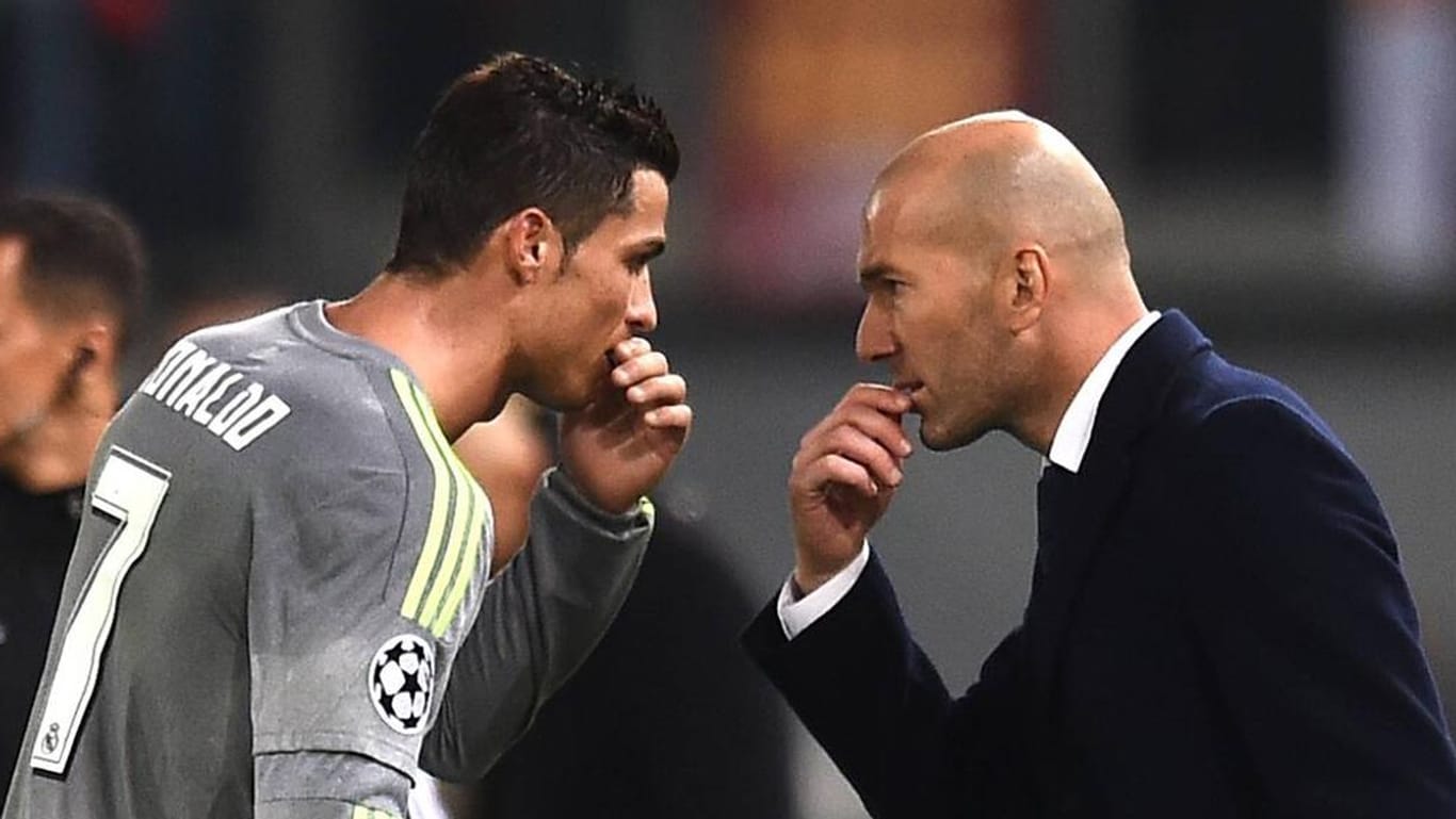 Der Star und sein Trainer: Cristiano Ronaldo (li.) und Zinedine Zidane.