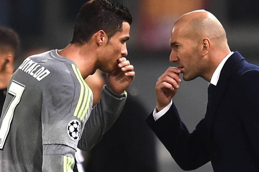 Der Star und sein Trainer: Cristiano Ronaldo (li.) und Zinedine Zidane.