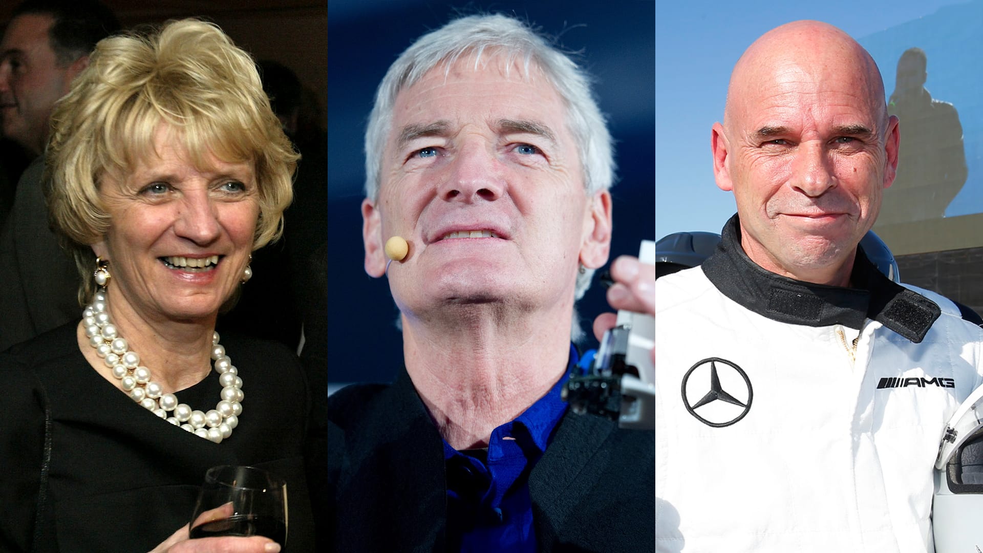 Reich mit oft unscheinbaren Ideen: Marian Ilitch, James Dyson (m.) und Guy Laliberté.