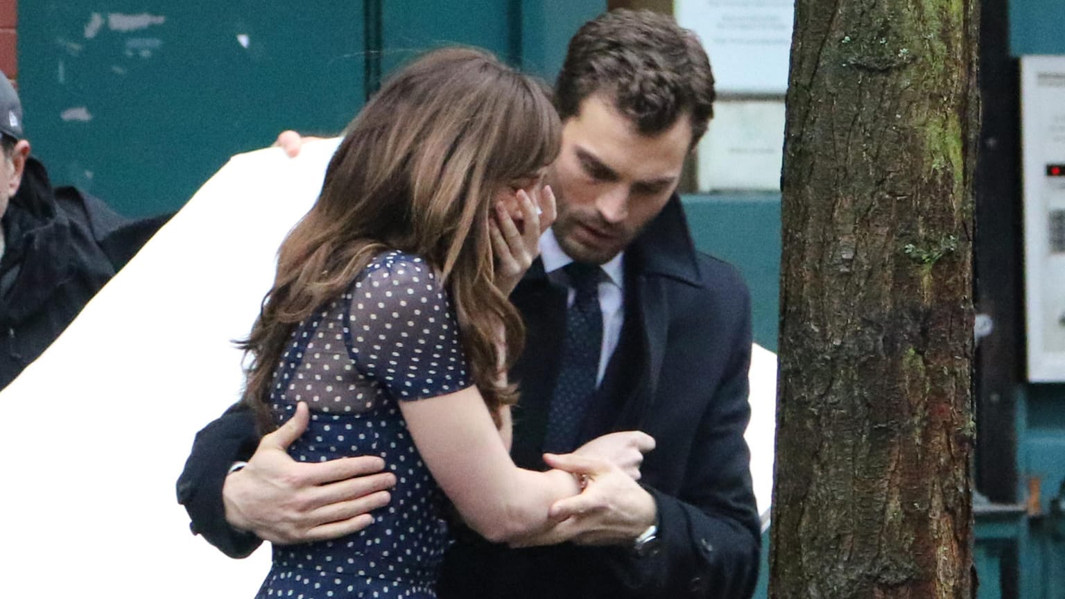 Dakota Johnson und Jamie Dornan bei den Dreharbeiten zu "Fifty Shades Darker".