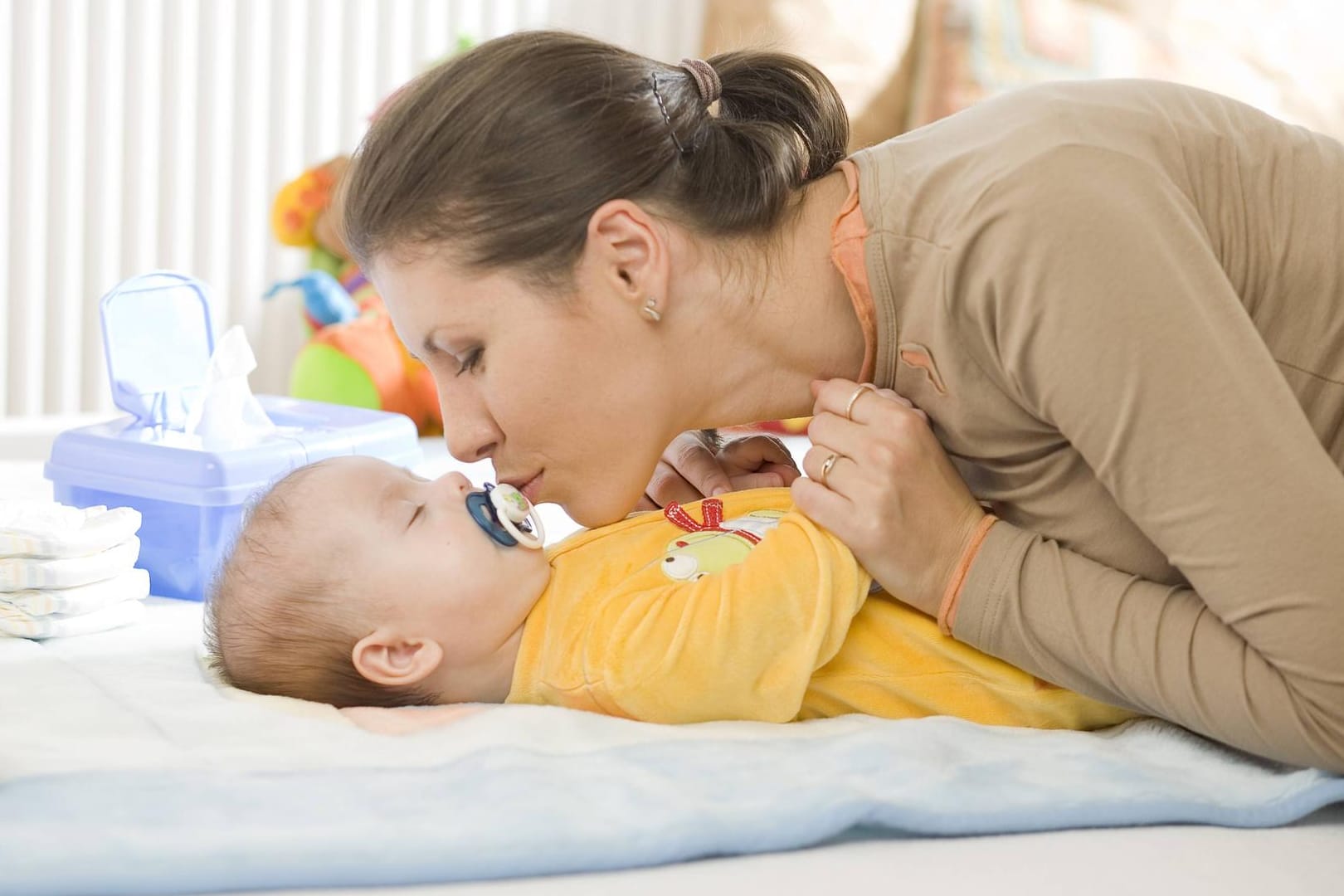 Wenn Sie an Lippenherpes leiden, sollten Sie Ihr Baby keinesfalls küssen!