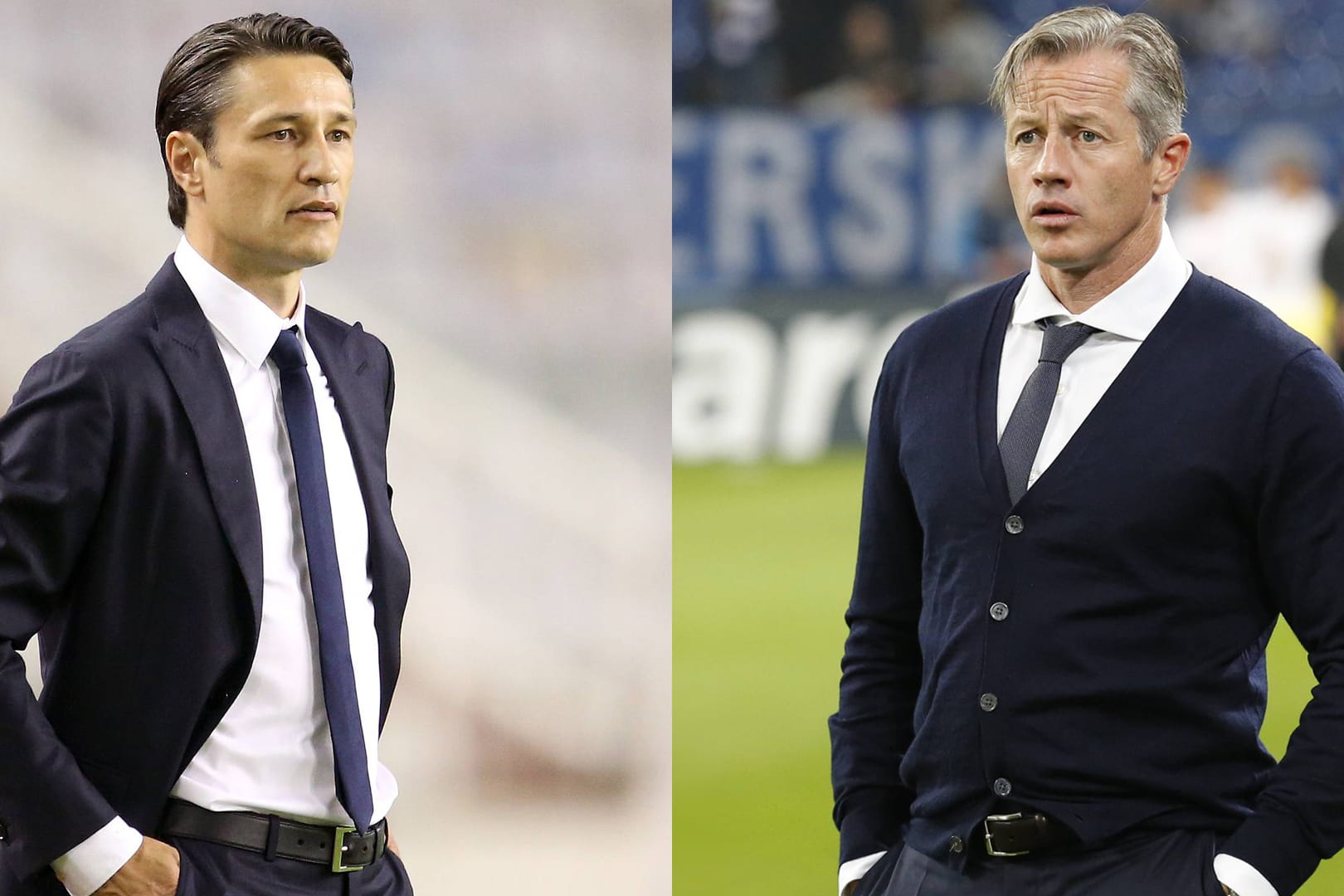 Scheinbar die beiden Topfavoriten auf die Veh-Nachfolge: Niko Kovac (li.) und Jens Keller.