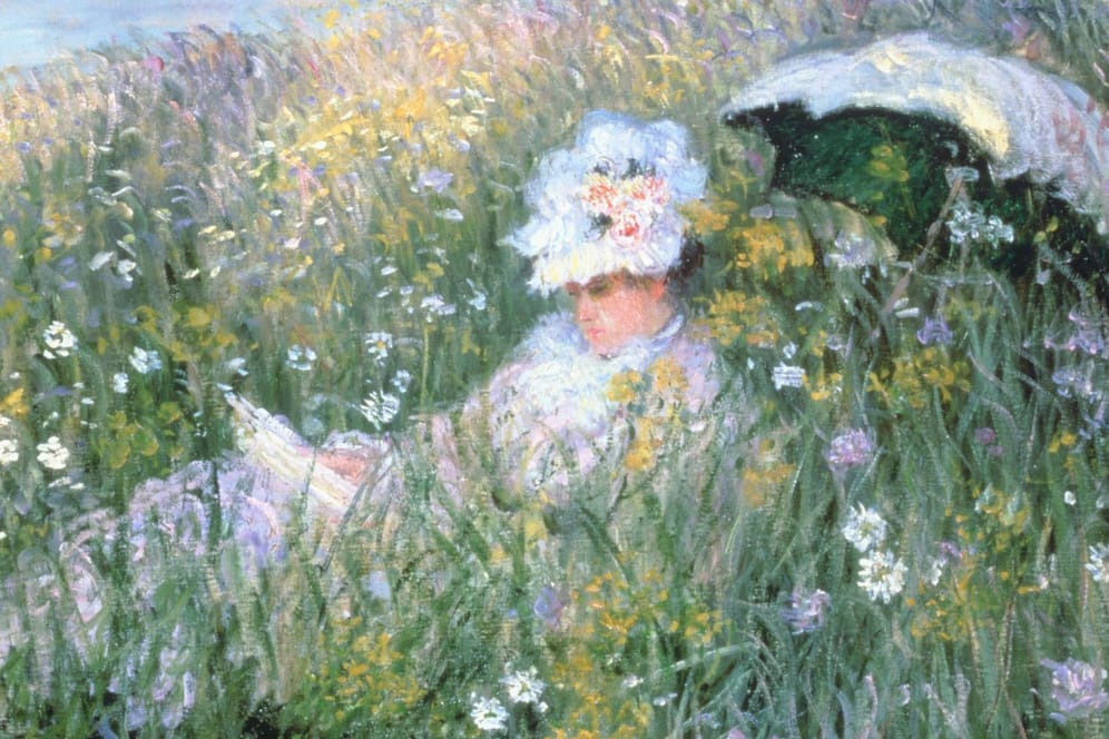 Gemälde "In der Blumenwiese" von Claude Monet aus dem Jahr 1876.