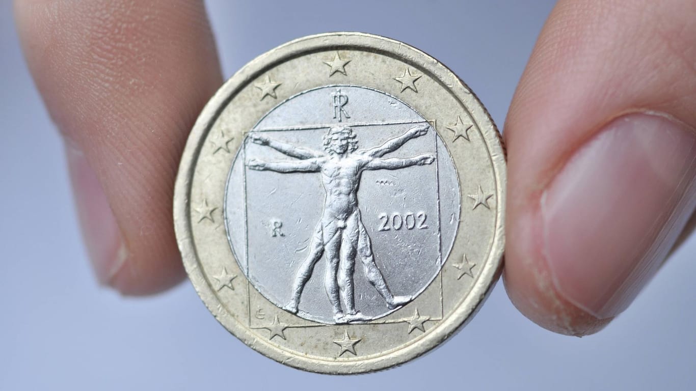 Der vitruvianische Mensch von Leonardo da Vinci ist heute auch auf der italienischen 1-Euro-Münze zu finden.