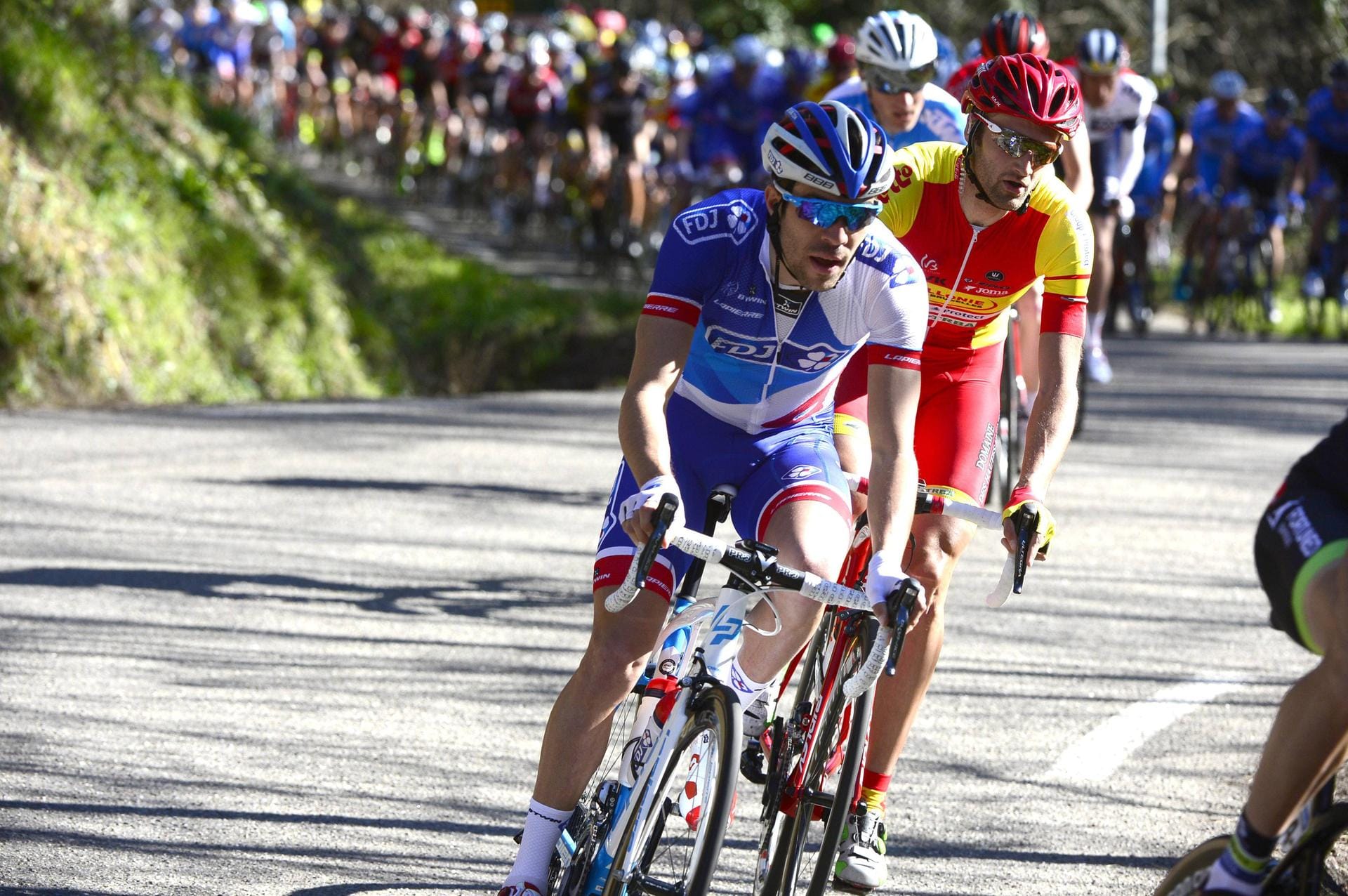 Kletterstarker Franzose: Thibaut Pinot (vorne) ist einer der Kapitäne in der französischen Mannschaft Fdj. 2015 gewann er eine Etappe bei der Tour de France.