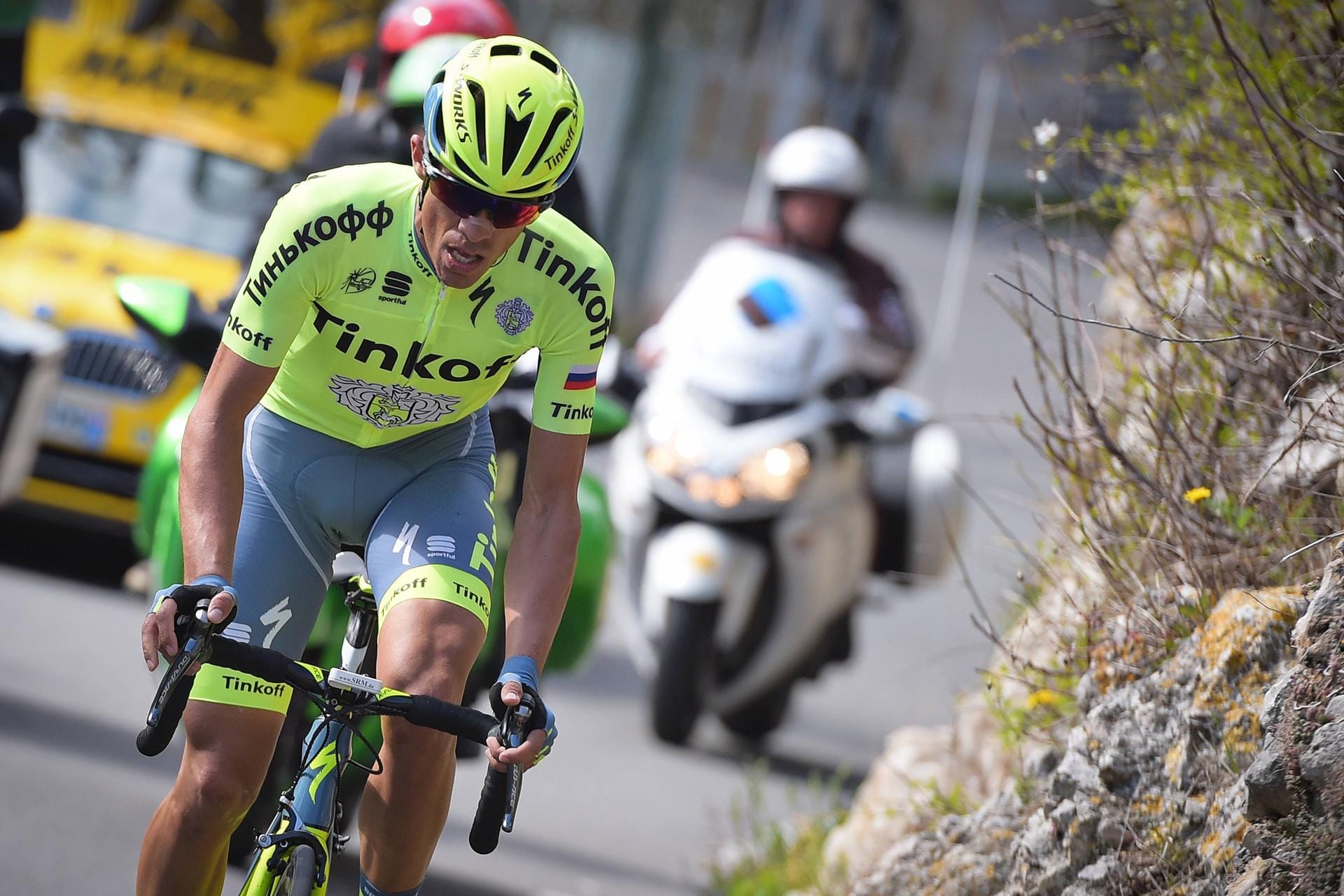 Einer der ganz Großen: Die Tour hat Alberto Contadar gewonnen. Giro und Vuelta auch. Beim russischen Team Tinkoff hoffen sie darauf, dass der spanische Routinier einen weiteren großen Rundfahrt-Triumph folgen lassen kann.