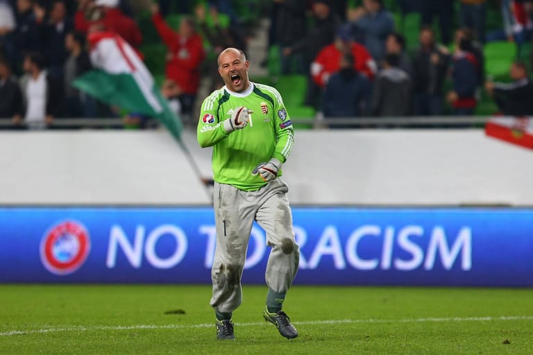 Gabor Kiraly ist mittlerweile 39 Jahre alt. Der frühere Bundesliga-Keeper ist dennoch die Nummer eins der Ungarn, trägt immer noch seine markanten Jogginghosen - und hofft auf eine Sensation bei der EM.