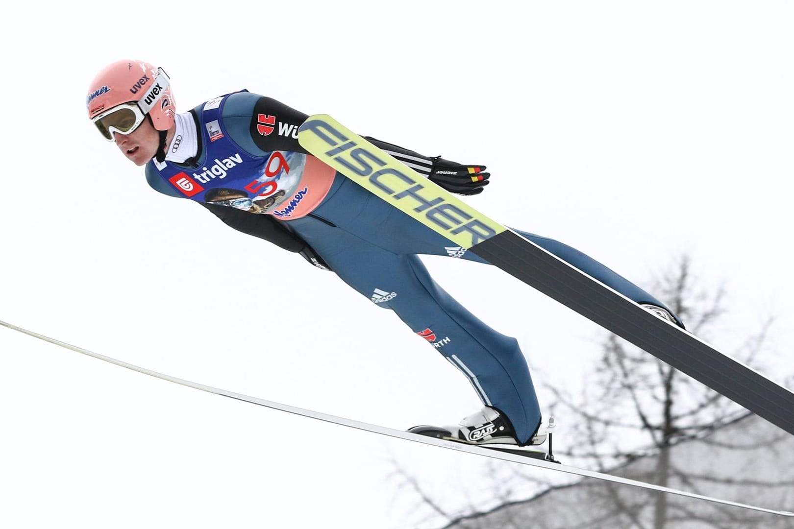 DSV-Adler Severin Freund bei Skifliegen in Planica.