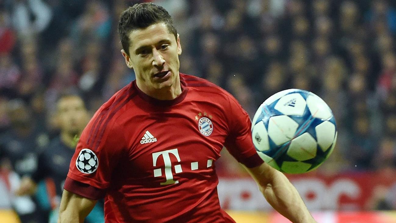 Bayern-Stürmer Robert Lewandowski in Aktion.
