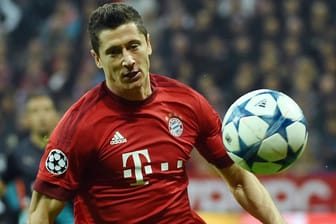 Bayern-Stürmer Robert Lewandowski in Aktion.