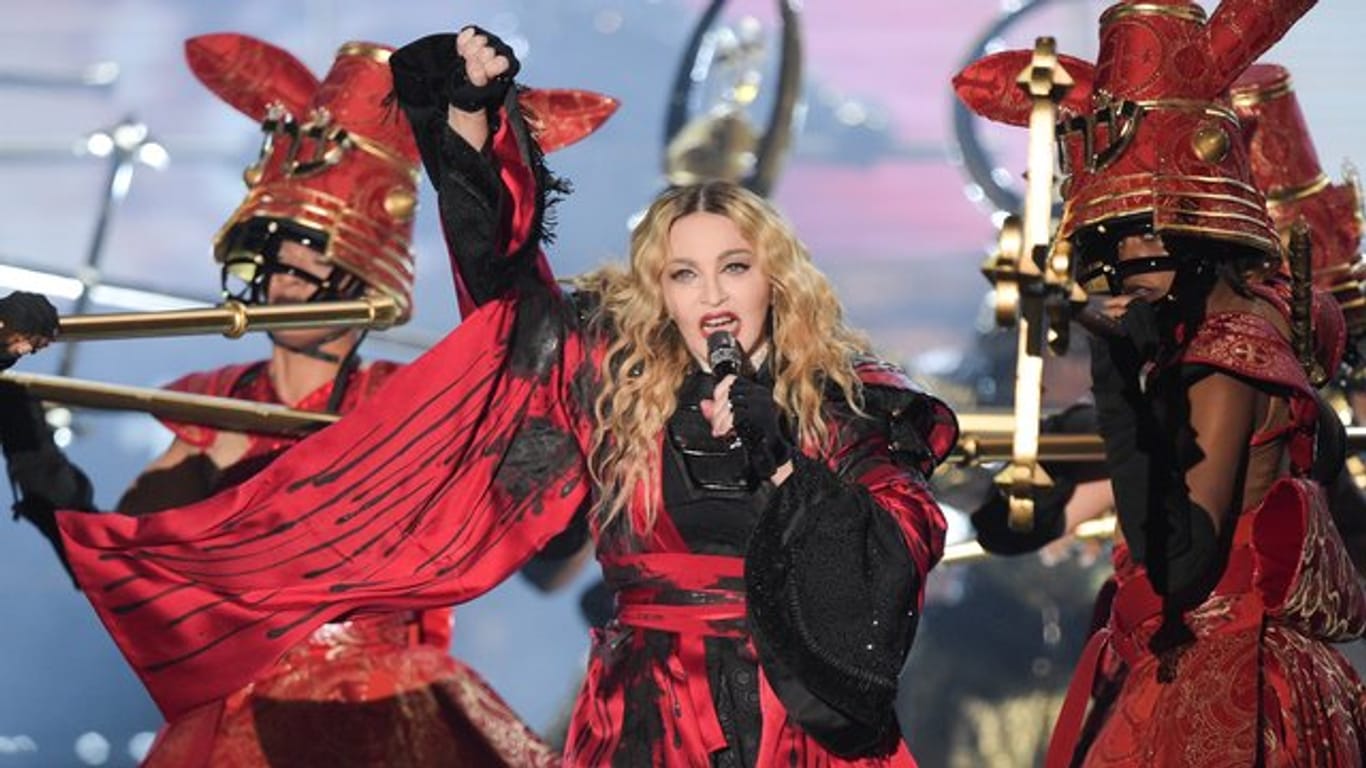 Madonna bei einem Auftritt in Berlin (2015).