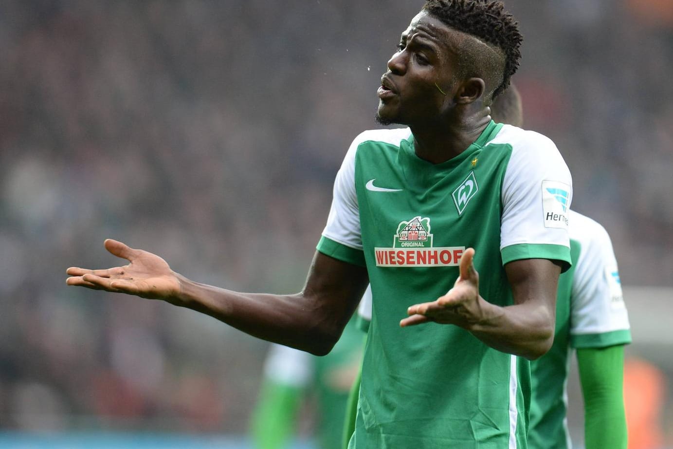 Werders Papy Djilobodji ließ sich gegen Mainz zu einer groben Unsportlichkeit hinreißen.