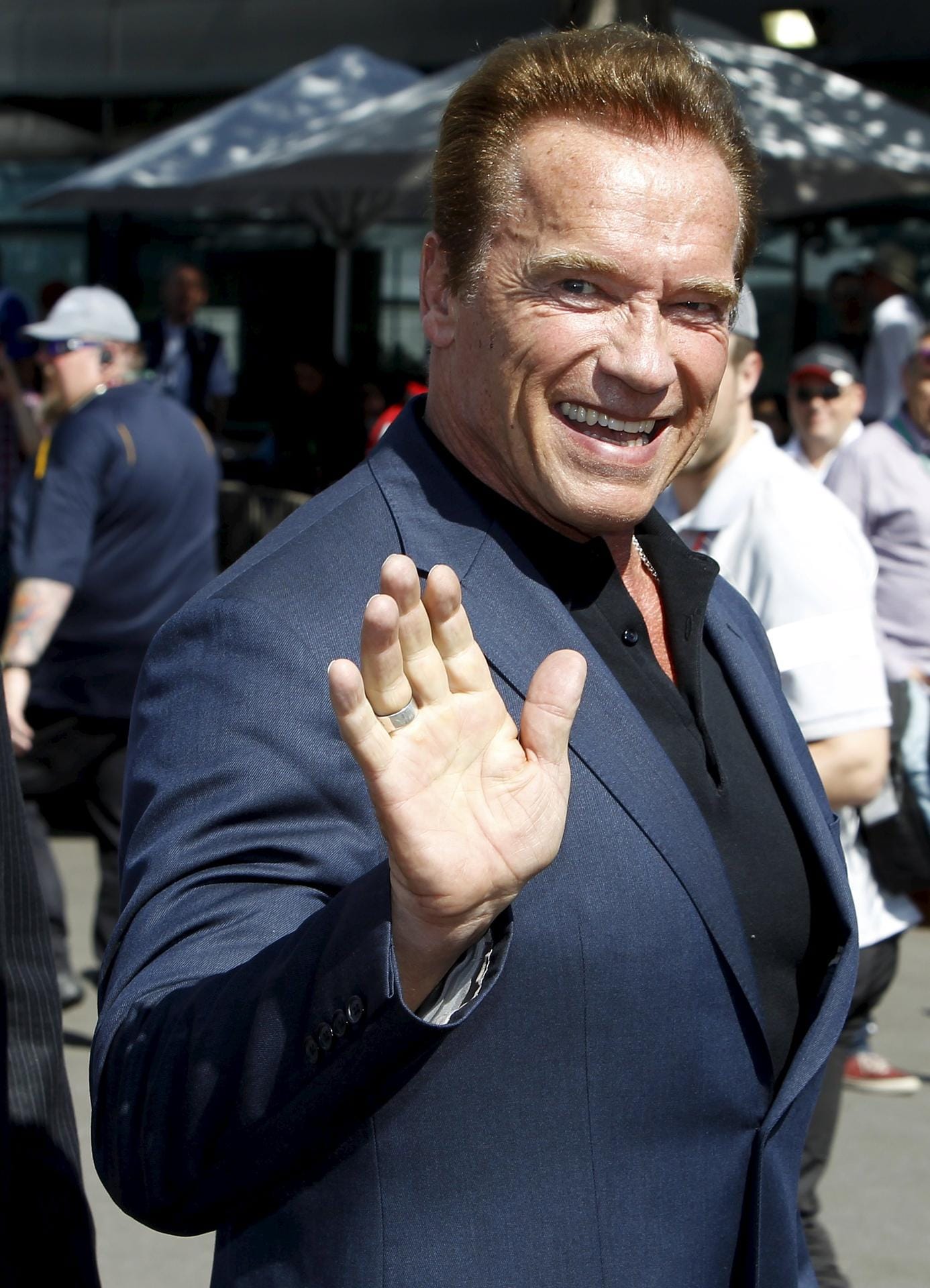 Formel 1? Da lässt sich der "Terminator" Arnold Schwarzenegger nicht zweimal bitten.