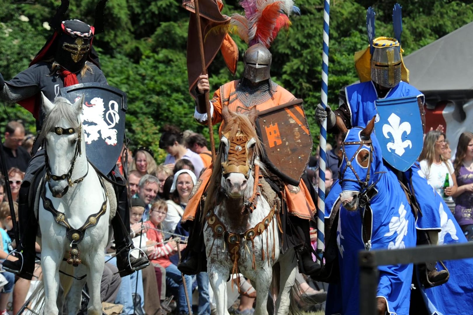 Ritter-Darsteller bei einem Mittelalter-Festival.