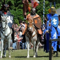 Ritter-Darsteller bei einem Mittelalter-Festival.