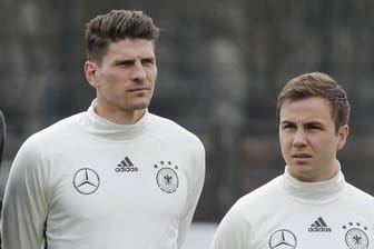 Der doppelte Mario: Mario Gomez (li.) und Mario Götze bei der Nationalmannschaft in Berlin.