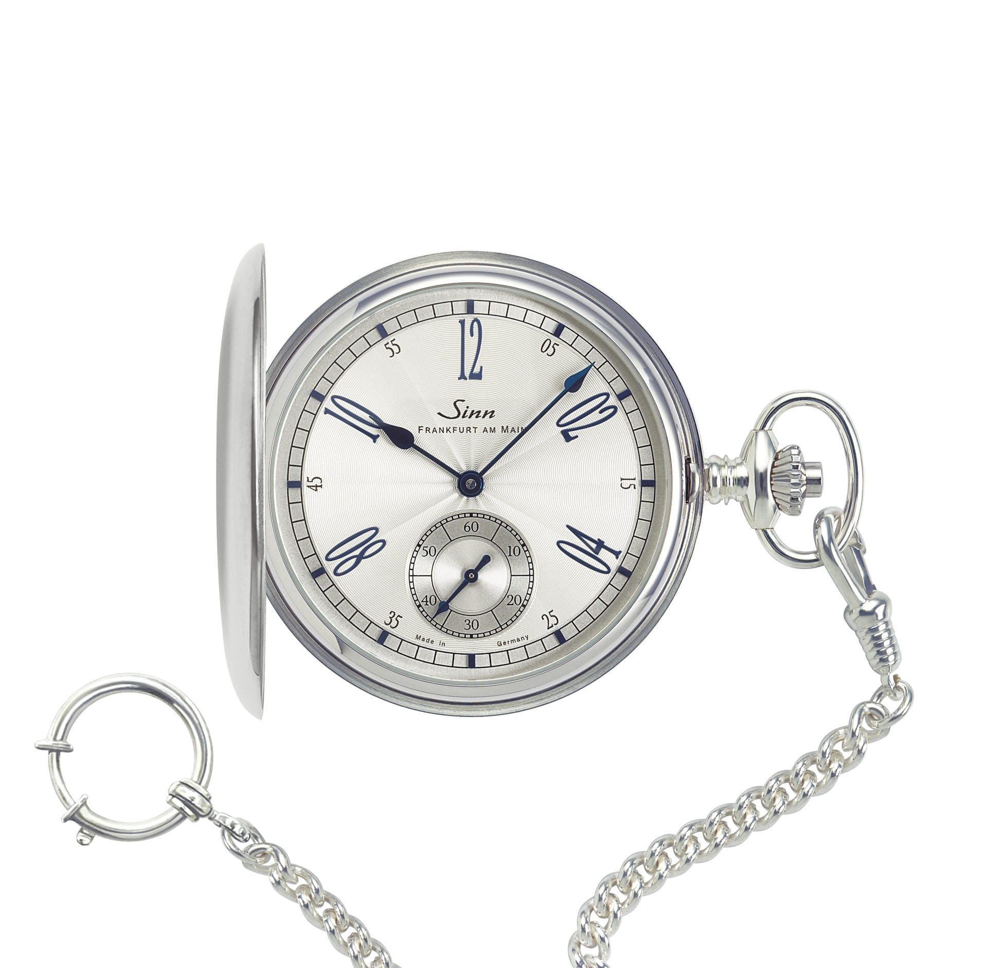 Auch der Frankfurter Hersteller Sinn bietet mit dem Modell 1910 eine erschwingliche Taschenuhr. 1990 Euro kostet die Uhr. Gegen Aufpreis kann eine individuelle Gravur auf den Deckel aufgebracht werden.