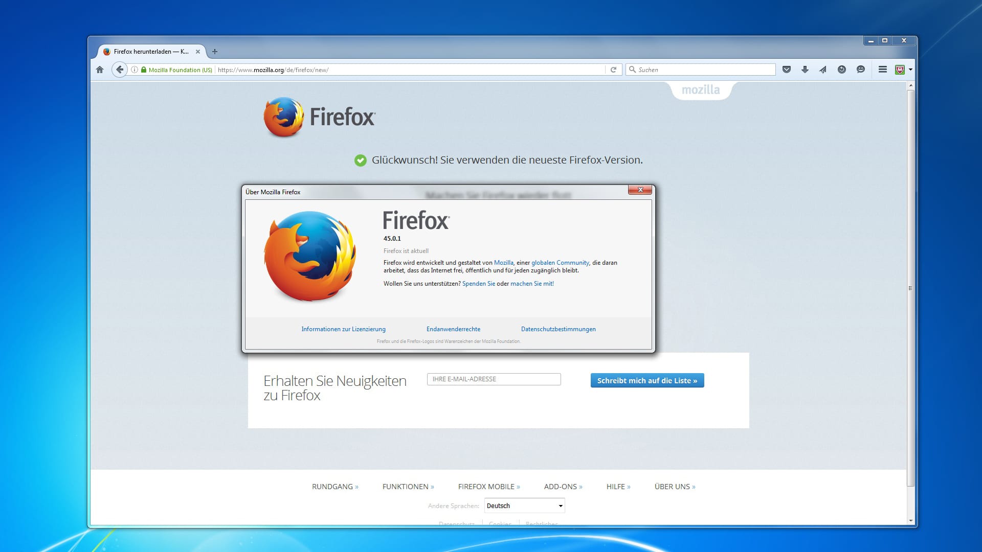 254 Sicherheitslücken wurden 2015 in Firefox gefunden, 39 Prozent der Nutzer haben die schützenden Updates nicht installiert.
