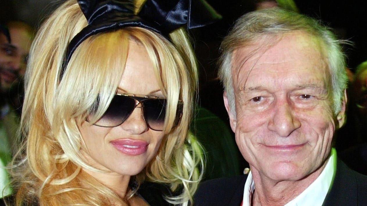 Pamela Anderson mit Hugh Hefner.