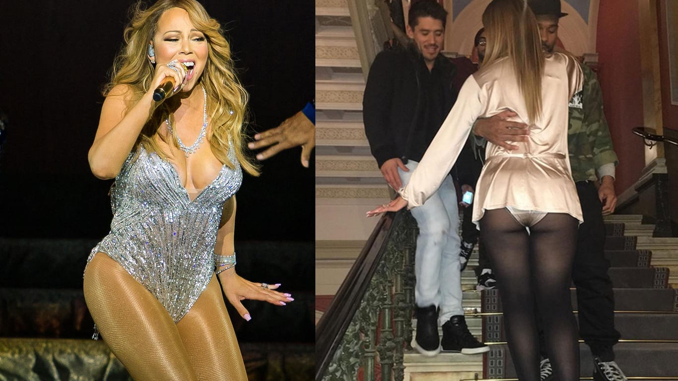 Mariah Carey zeigt in Stockholm ihre sexy Kehrseite.