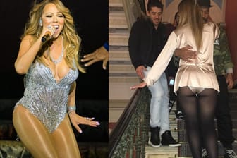 Mariah Carey zeigt in Stockholm ihre sexy Kehrseite.