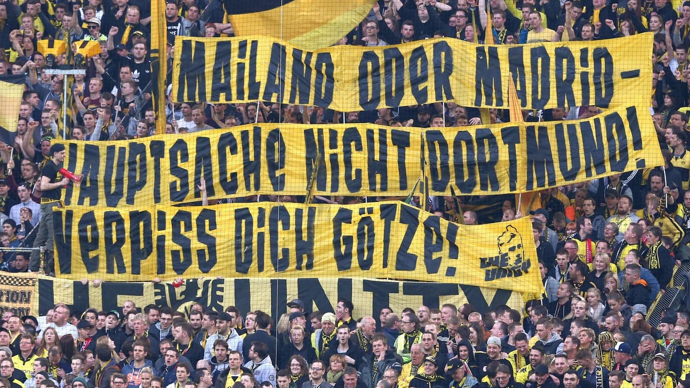 Eindeutige Botschaft einiger BVB-Fans in Richtung Mario Götze.