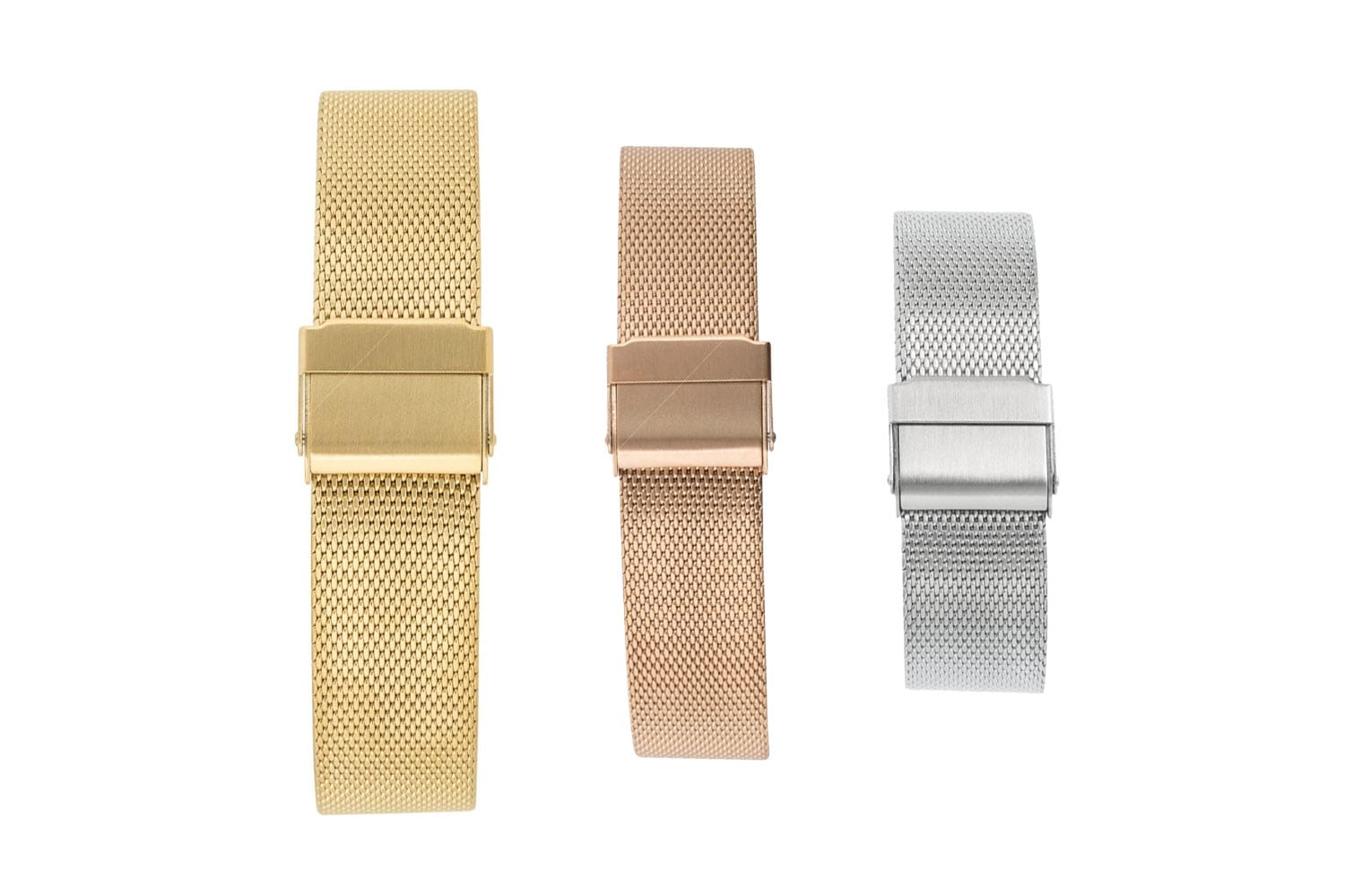 Das Armband sollte farblich zur Uhr passen. Bei metallenen Milanaise-Armbändern kann man auf das gleiche Material setzen oder, wie aktuell angesagt, mit Bicolor-Kontrasten spielen.