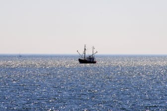 Ein Fischkutter auf der Ostsee.