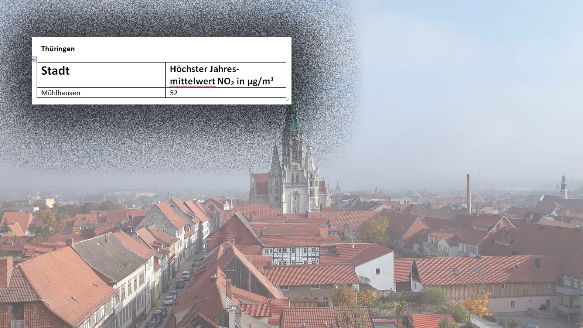 In Thüringen könnte nur das Städtchen Mühlhausen eine blaue Plakette einführen.