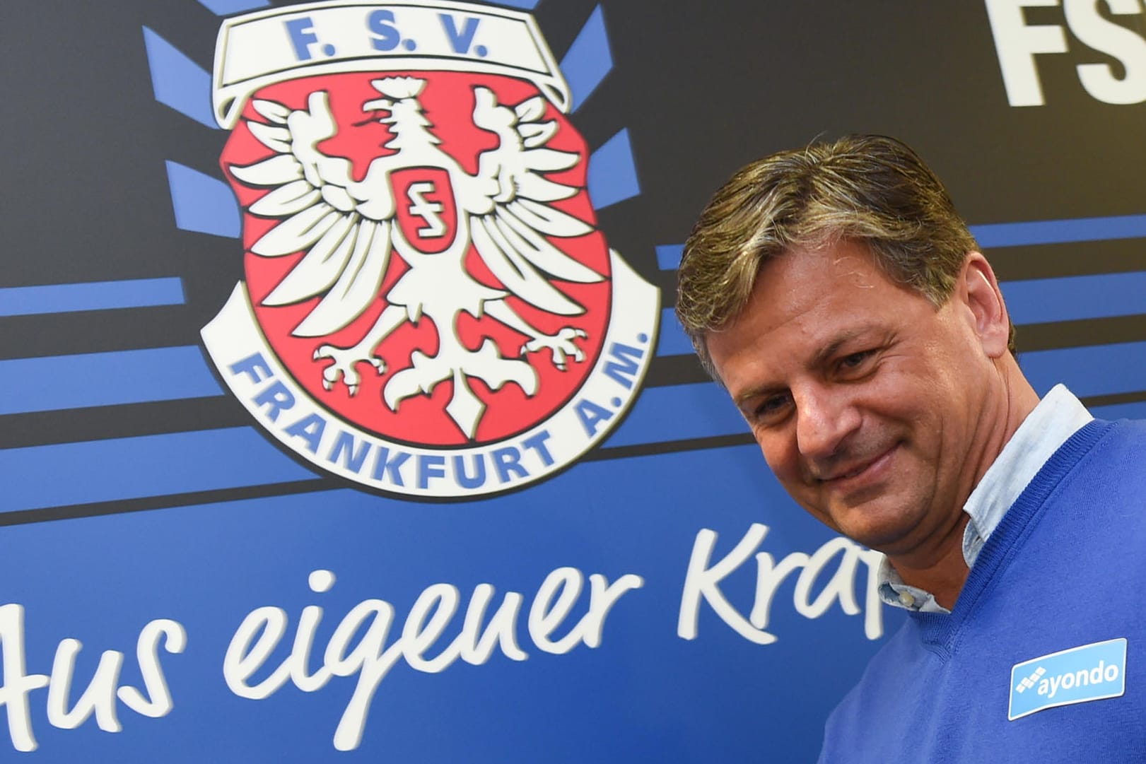 Falko Götz, hier bei seiner Vorstellung als neuer Trainer beim FSV Frankfurt.