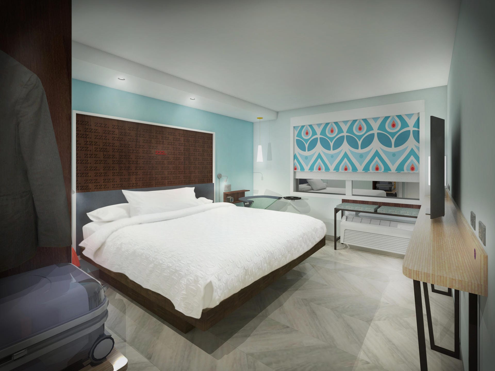 Auch die Hotelkette "Tru by Hilton" setzt auf schickes Design auf wenig Raum. Vor allem in Metropolen lohnen sich die Hotels mit vielen kleinen Zimmern.