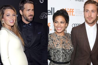 Blake Lively und Ryan Reynolds erwarten ihr zweites Kind. Genauso wie Eva Mendes und Ryan Gossling (v.l.n.r.).