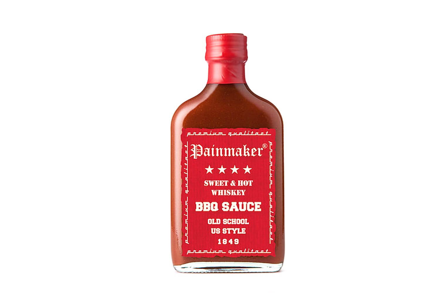 Ein Schluck Whiskey gibt der US Style BBQ Sauce von Painmaker (200ml um 5,50 Euro) ihren einzigartigen Kick.