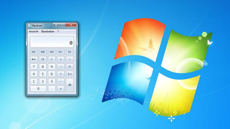 Der Rechner von Windows 7 im Standardmodus, so wie ihn die meisten Nutzer kennen.