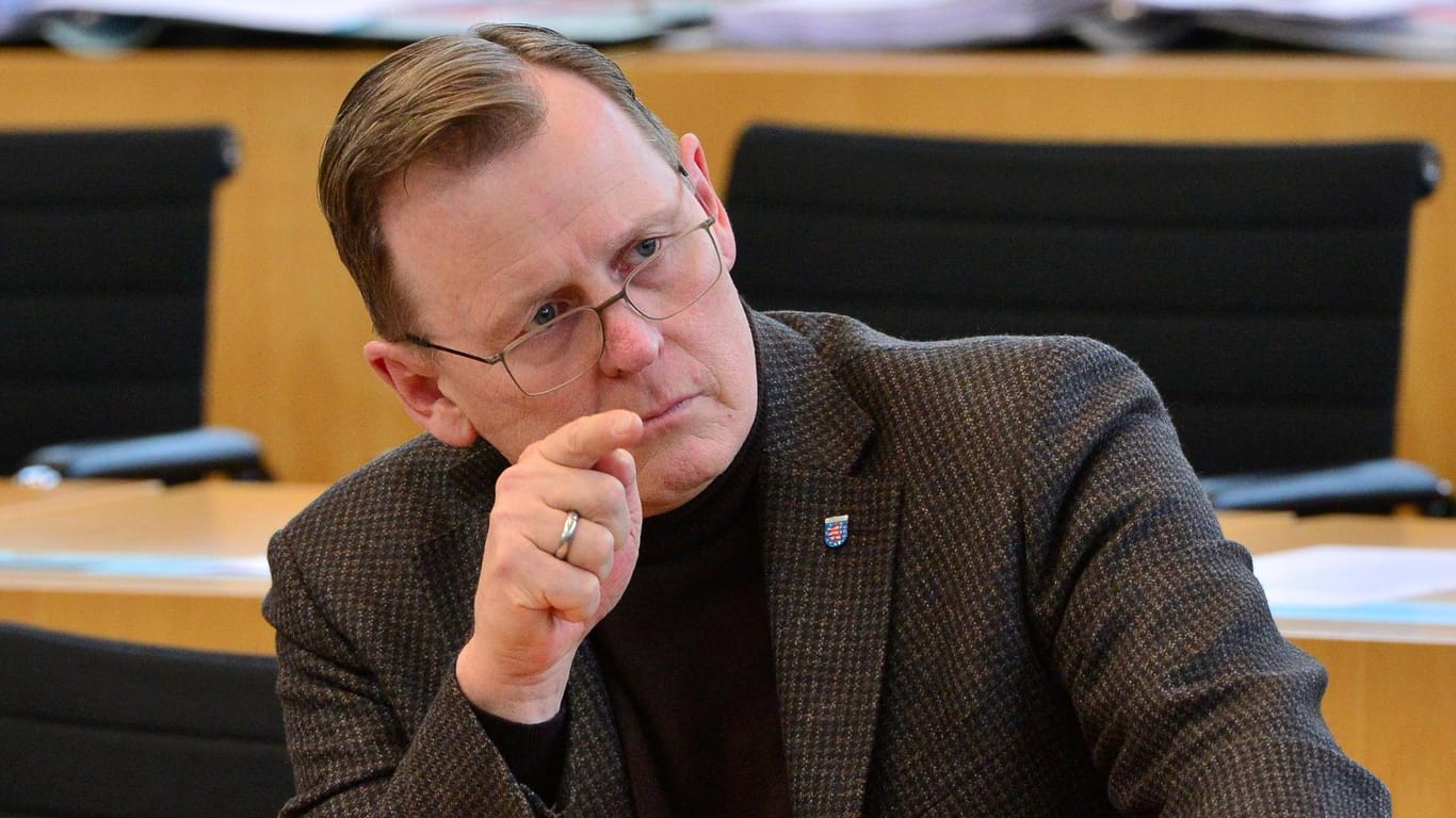 Thüringens Ministerpräsident Bodo Ramelow: In Halle verliert er die Nerven.
