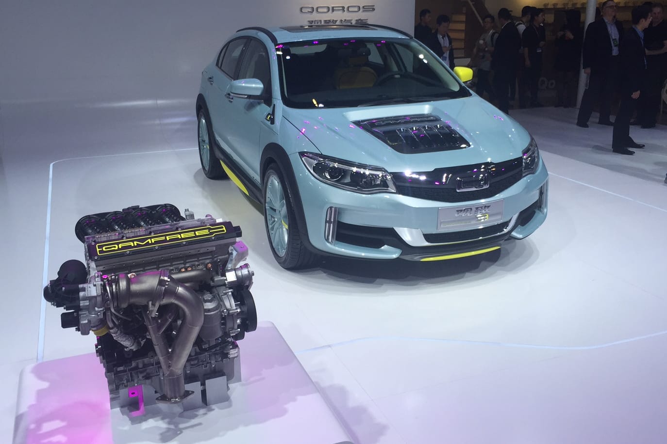 Die Studie Qoros Qamfree zeigt einen Motor ohne Nockenwelle.