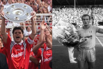 1998 wurde Kaiserslautern sensationell Meister (hier Ciriaco Sforza), 1985 schaffte es Hellas Verona mit Hans-Peter-Briegel.