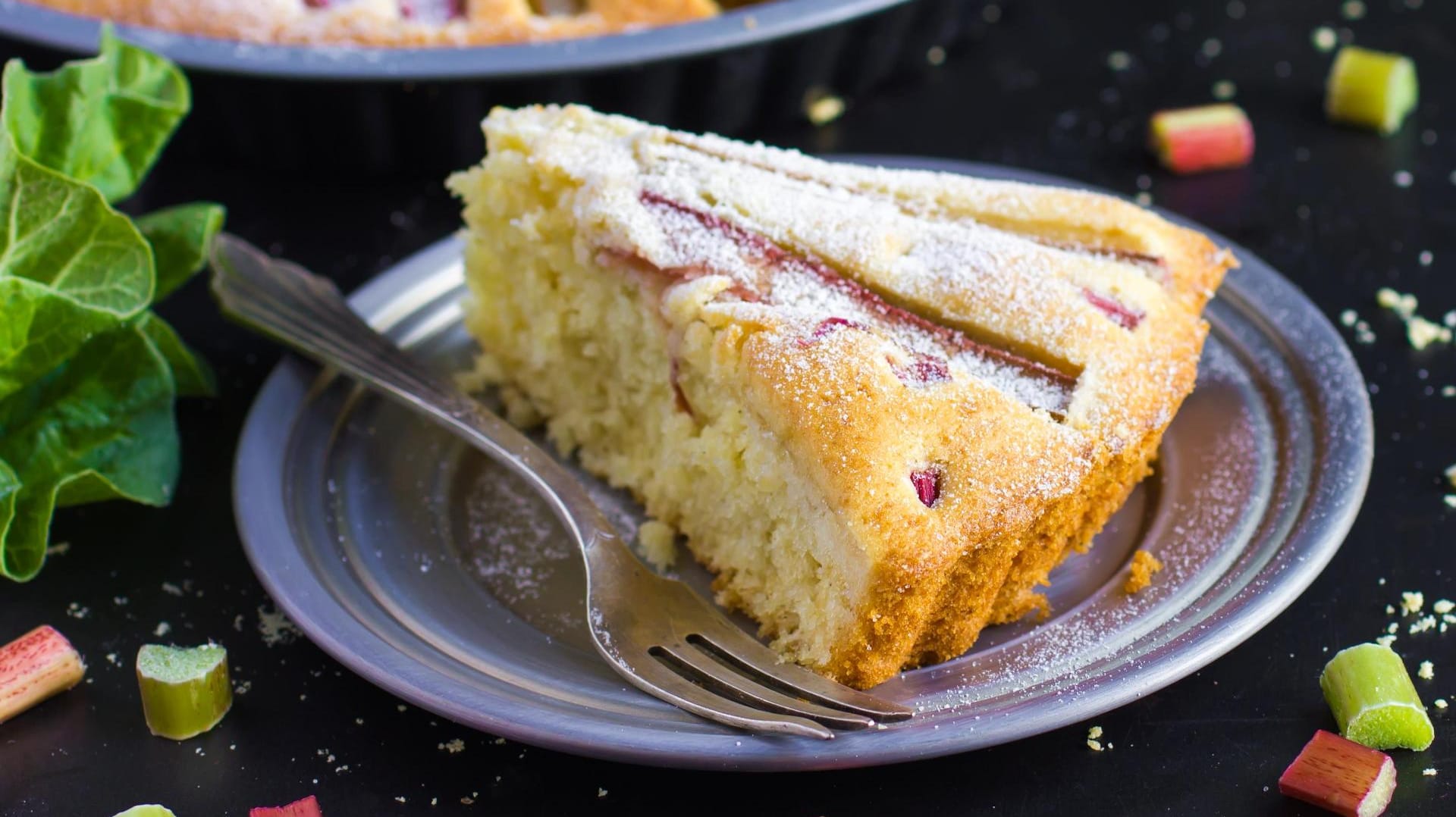 Auch Veganer können mit diesem Rezept Rhabarberkuchen genießen.