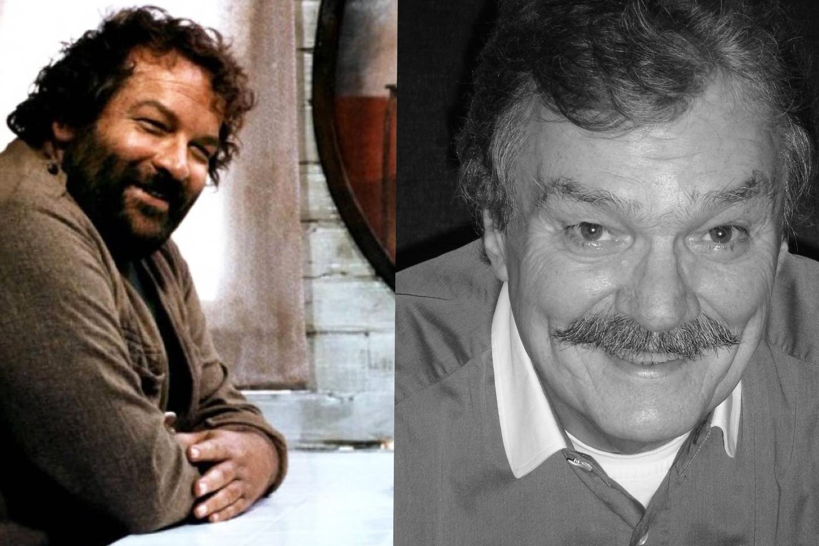 Wolfgang Hess (r.) war die deutsche Stimme von Bud Spencer. Am 27. April ist er im Alter von 79 Jahren gestorben.