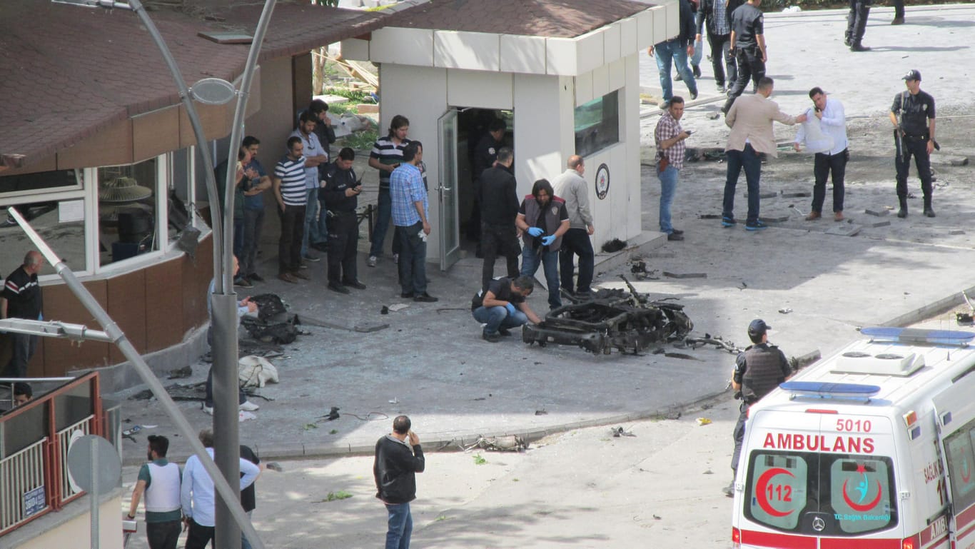 Explosion vor einer Polizeiwache in der türkischen Stadt Gaziantep.