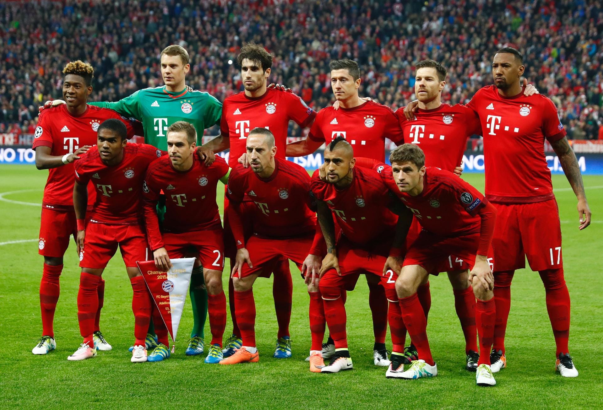 Diese Elf schickte Bayern-Coach Pep Guardiola von Beginn an auf's Feld, um das 0:1 aus dem Hinspiel in Madrid auszumärzen.