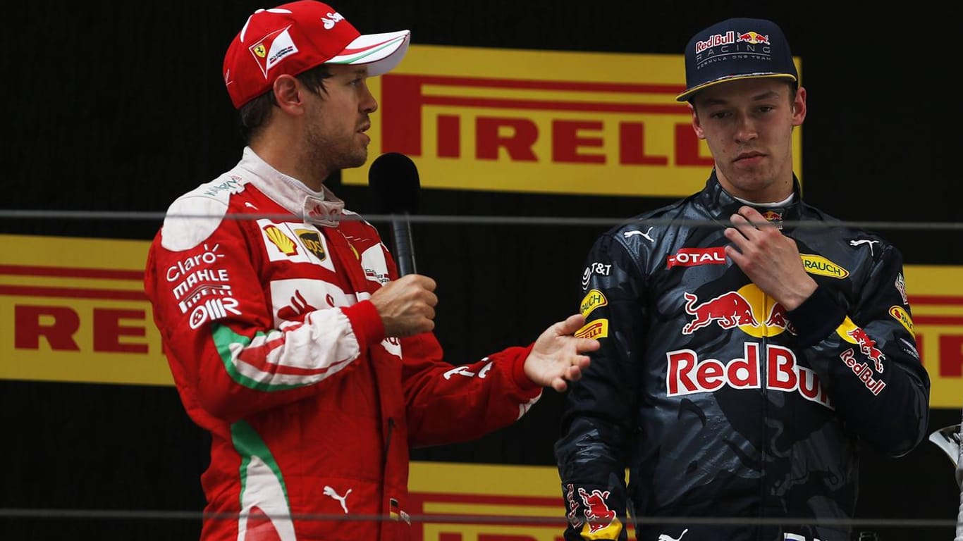 Sebastian Vettel (links) über Daniil Kwjat: "Eigentlich ein netter Kerl."
