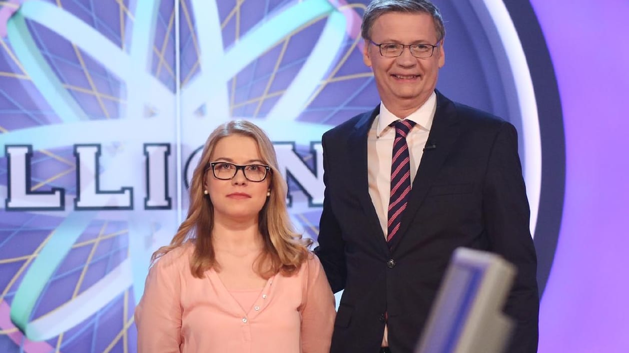 Renten-Talk bei WWM: Günther Jauch und Kandidatin Katharina Grabo.