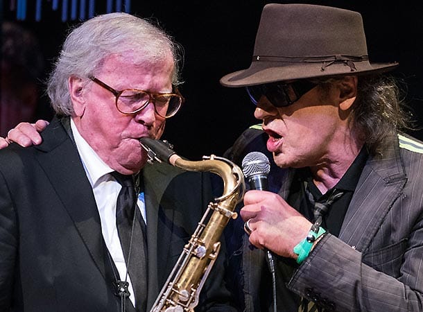 "Der Greis ist heiß" sang Udo Lindenberg für seinen Weggefährten Klaus Doldinger - der Jazzmusiker wurde gerade 80.