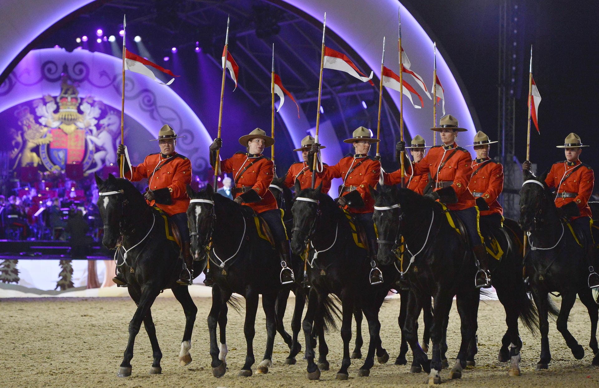 Auch Mitglieder der Royal Canadian Mounted Police beteiligten sich an der Show.