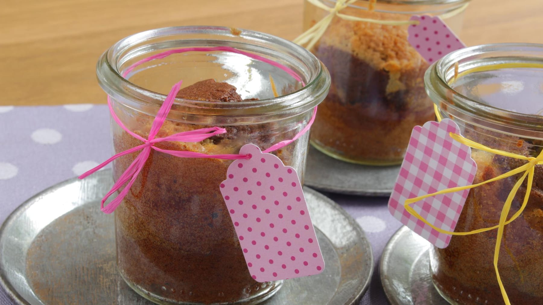 Rezept für Marmorkuchen im Glas: einfach und schnell backen
