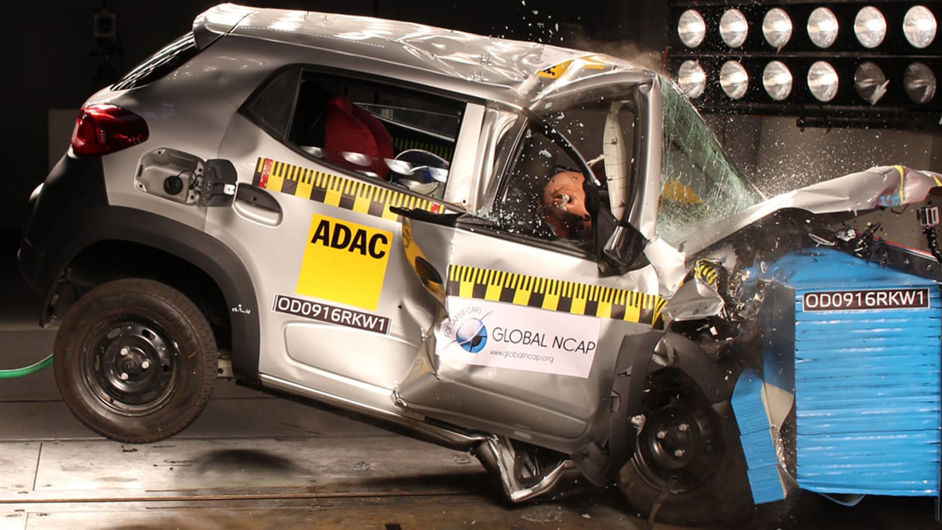 Renault Kwid I im Global-NCAP-Crashtest.
