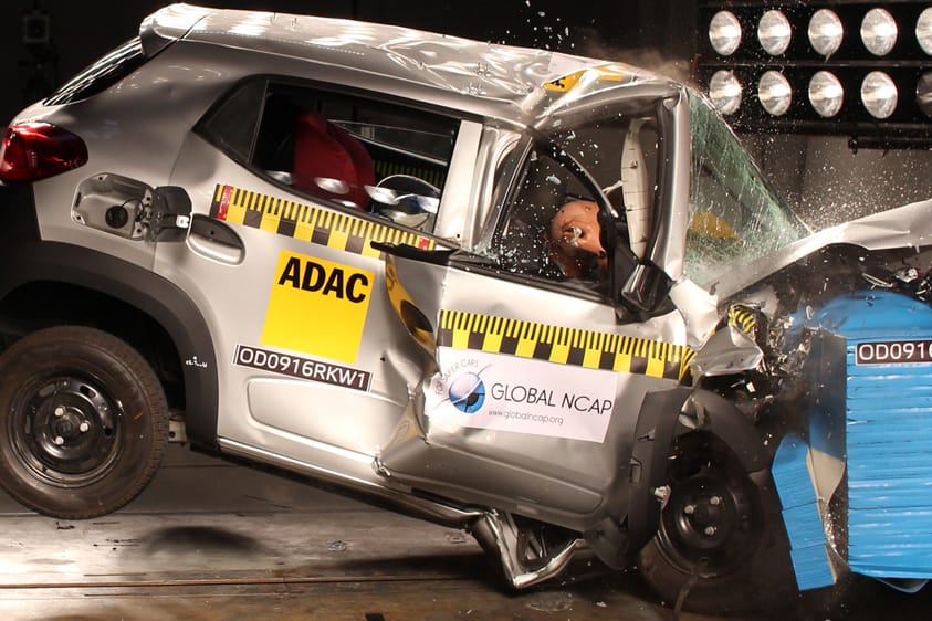 Renault Kwid I im Global-NCAP-Crashtest.